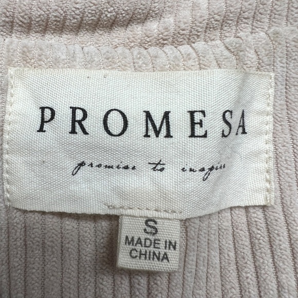 Promesa Corduroy Womens Y2K Inspired Blazer Jacket Small Light Academia Career - Picture 2 of 12